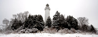 Cana Island Lighthouse in Winter - Panorama