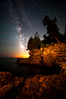 Milky Way over Cave Point Shoreline #2