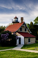 Lilacs by Eagle Bluff Lighthouse
