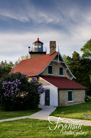 Lilacs by Eagle Bluff Lighthouse