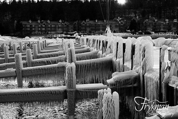 Sister Bay Dock in Winter