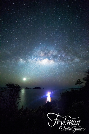 night sky on Coiba Island National Park, Veraguas province, Panama