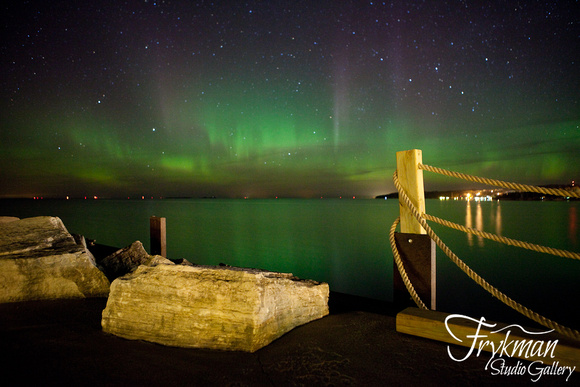 Northern Lights over Sister Bay Yacht Club - HZ