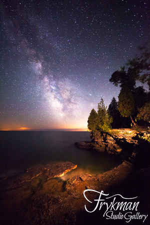 Milky Way over Cave Point