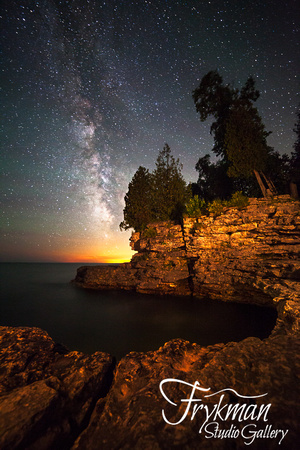 Milky Way over Cave Point Shoreline #2