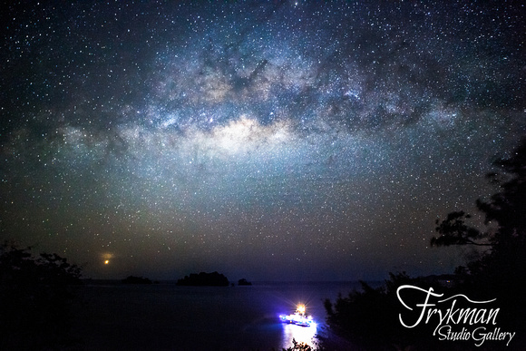 night sky on Coiba Island National Park, Veraguas province, Panama