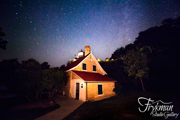 Eagle Bluff Lighthouse at Night (image #8188)